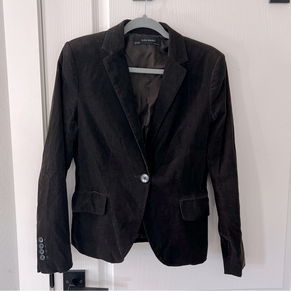 Zara Basics, Brown Corduroy Blazer, Size S